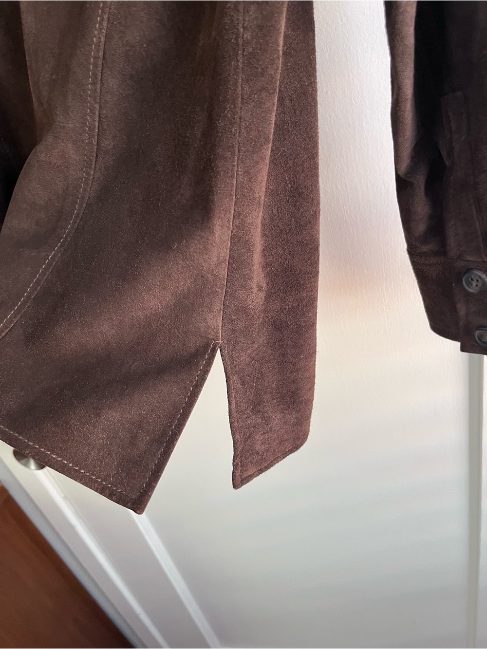 Valerie Stevens Brown Suede Shirt Jacket - Picture 4 of 6